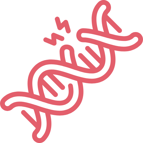 A graphic icon of a deletion mutation
