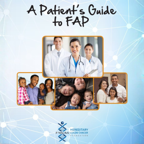Cover of the Guide to FAP from the Hereditary Colon Cancer Foundation