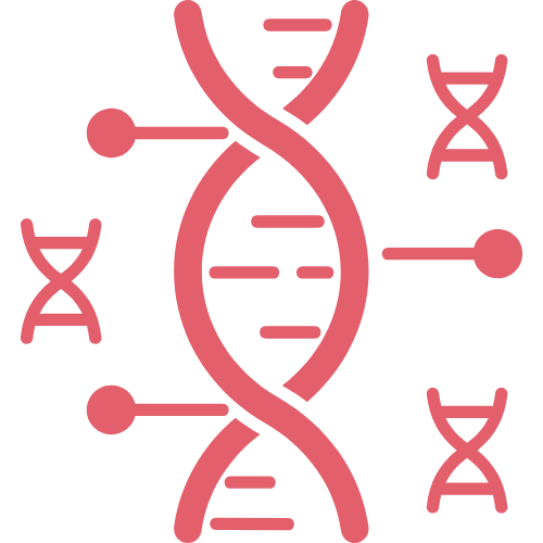 A graphic icon of genetic mosaicism